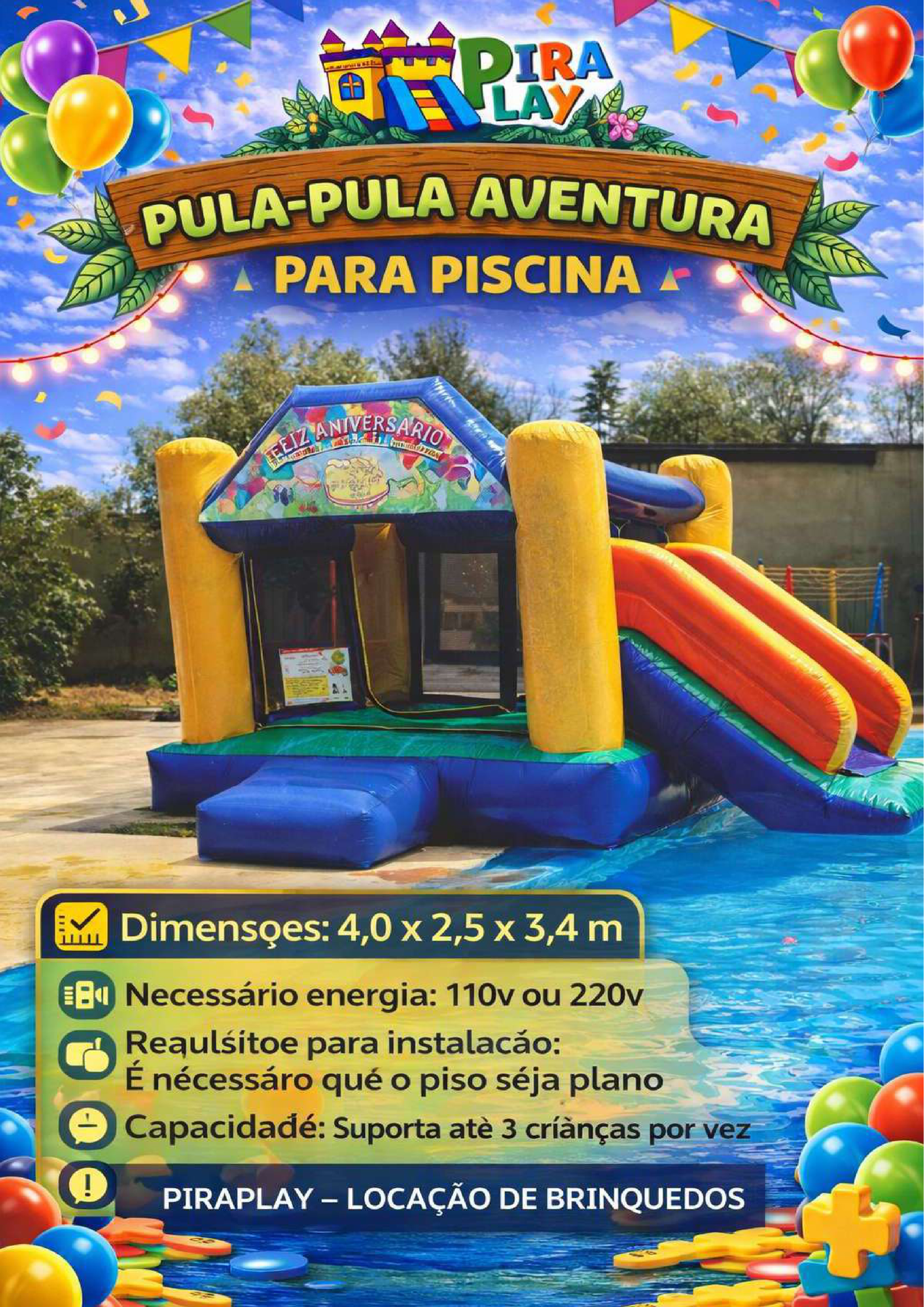 Pula-Pula Aventura para Piscina