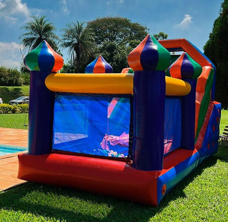 Tobogã 2x1 com Piscina de Bolinhas